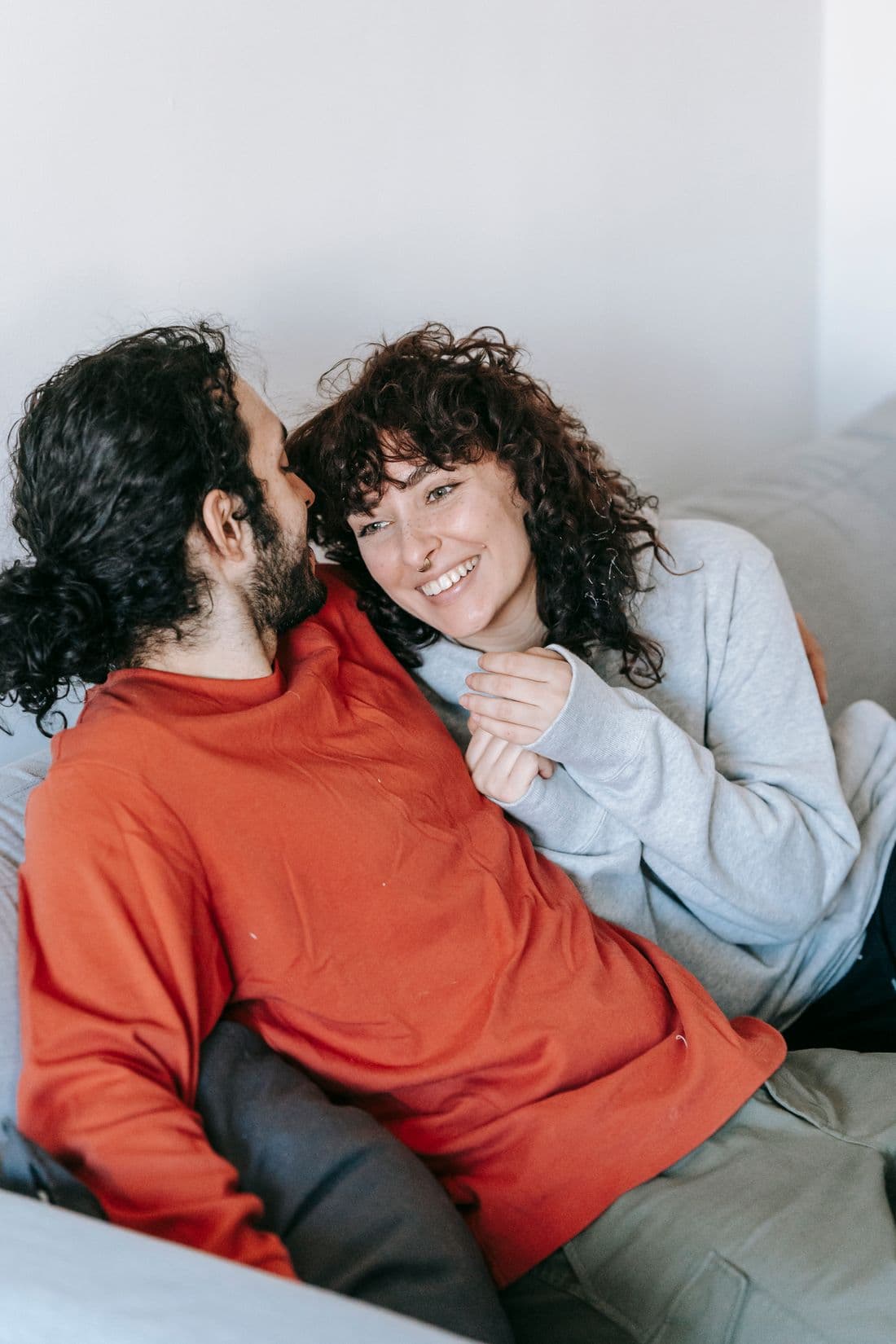 Renters at home in their apartment